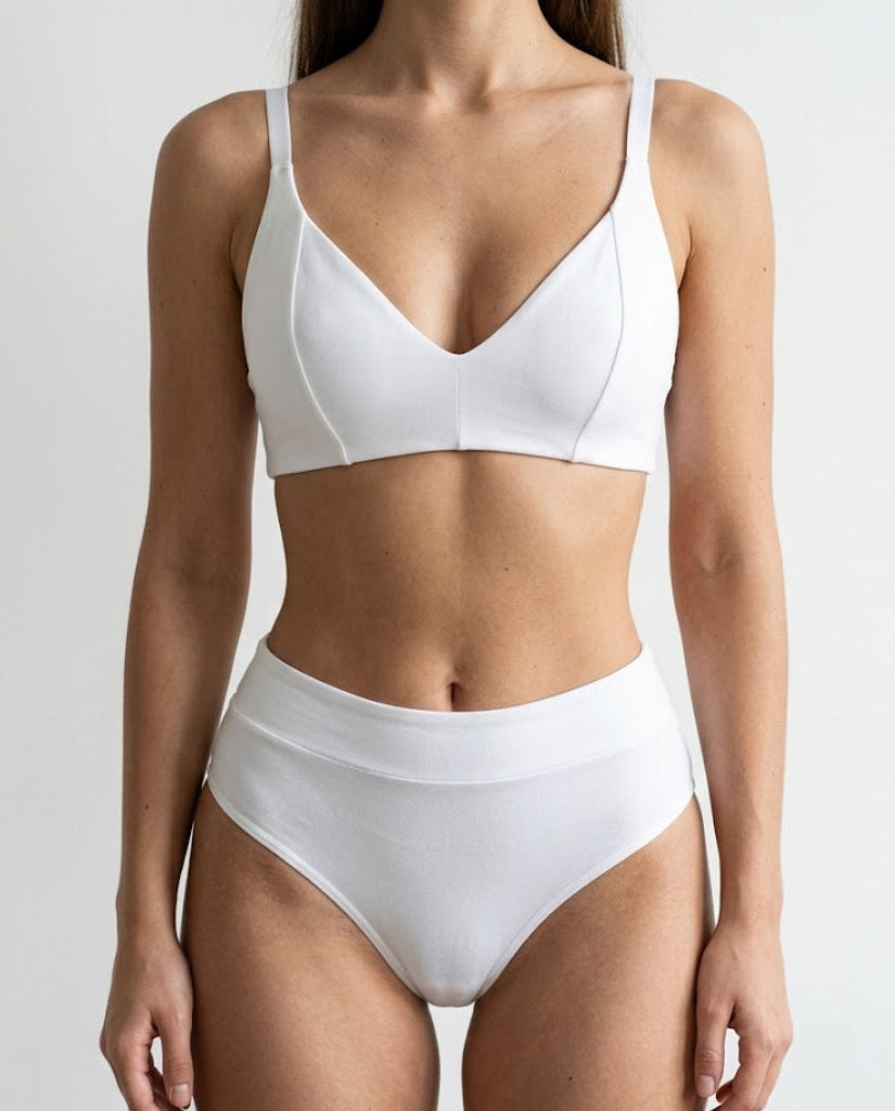 Conjunto Letícia Lingerie Delicótton Branco