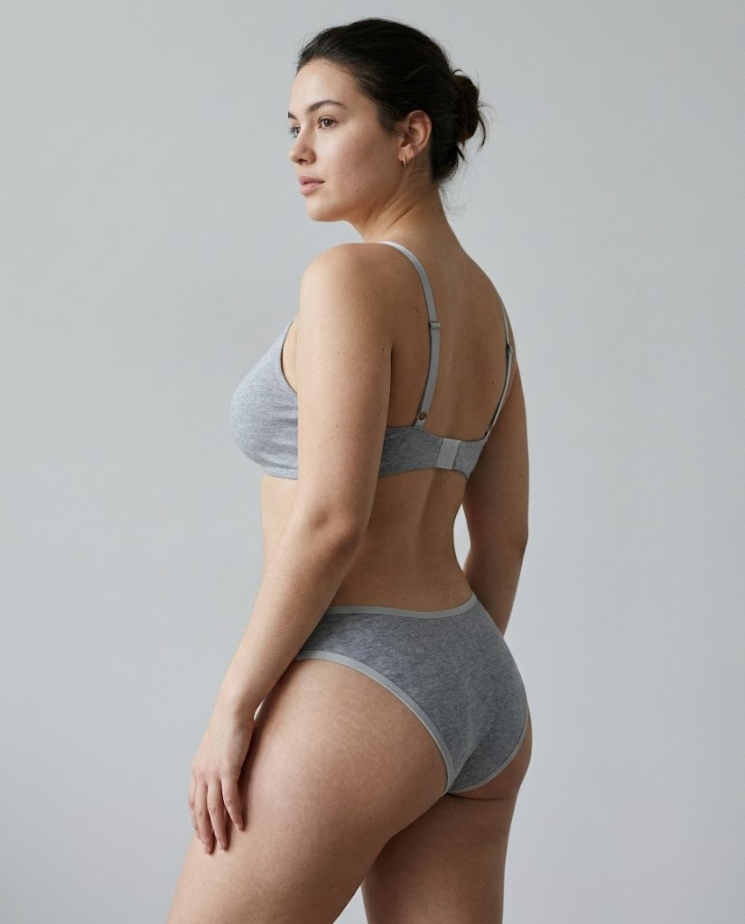 Conjunto Lingerie delicotton Cinza