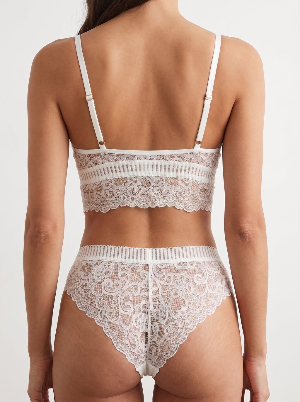 Conjunto Lingerie Celine Renda Branco