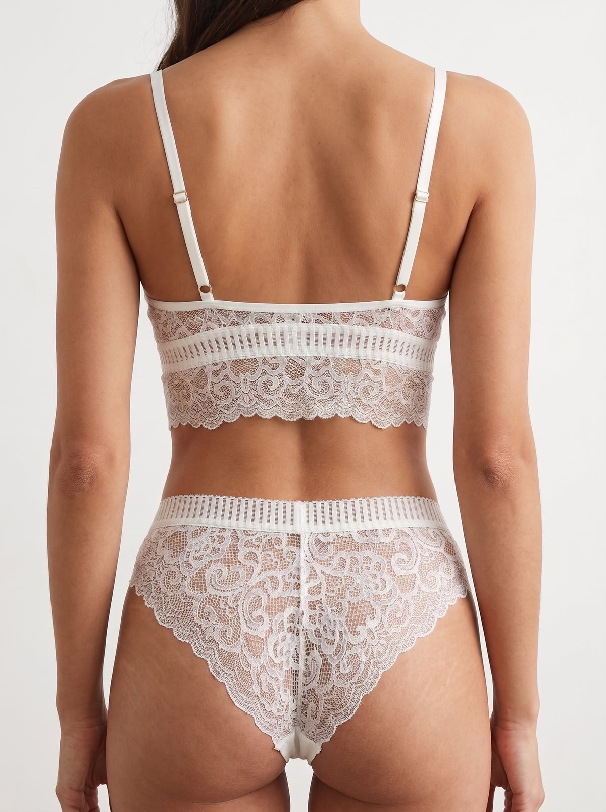 Conjunto Lingerie Celine Renda Branco