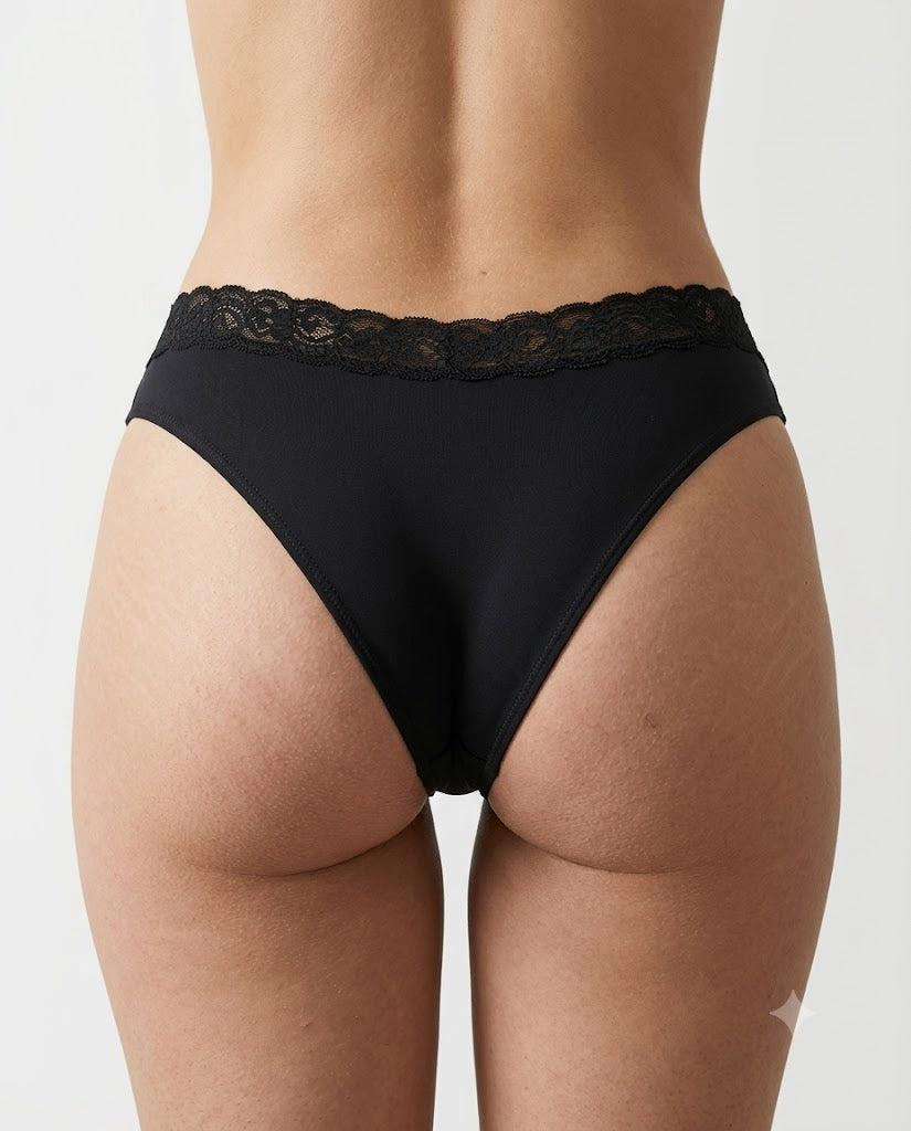 Calcinha Cós Renda Preto