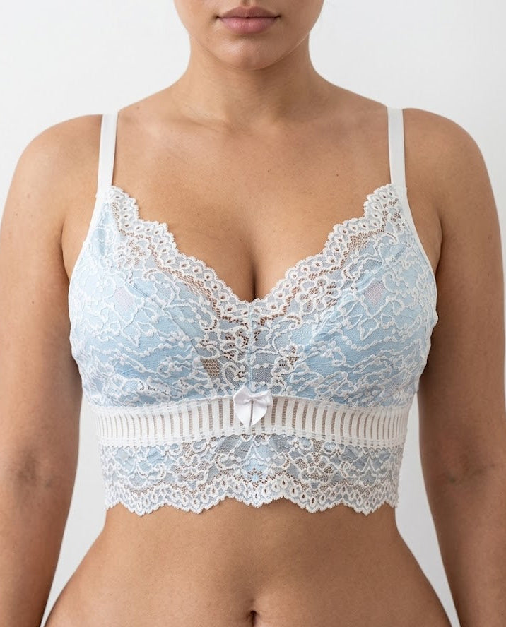 Conjunto Lingerie Renda Azul