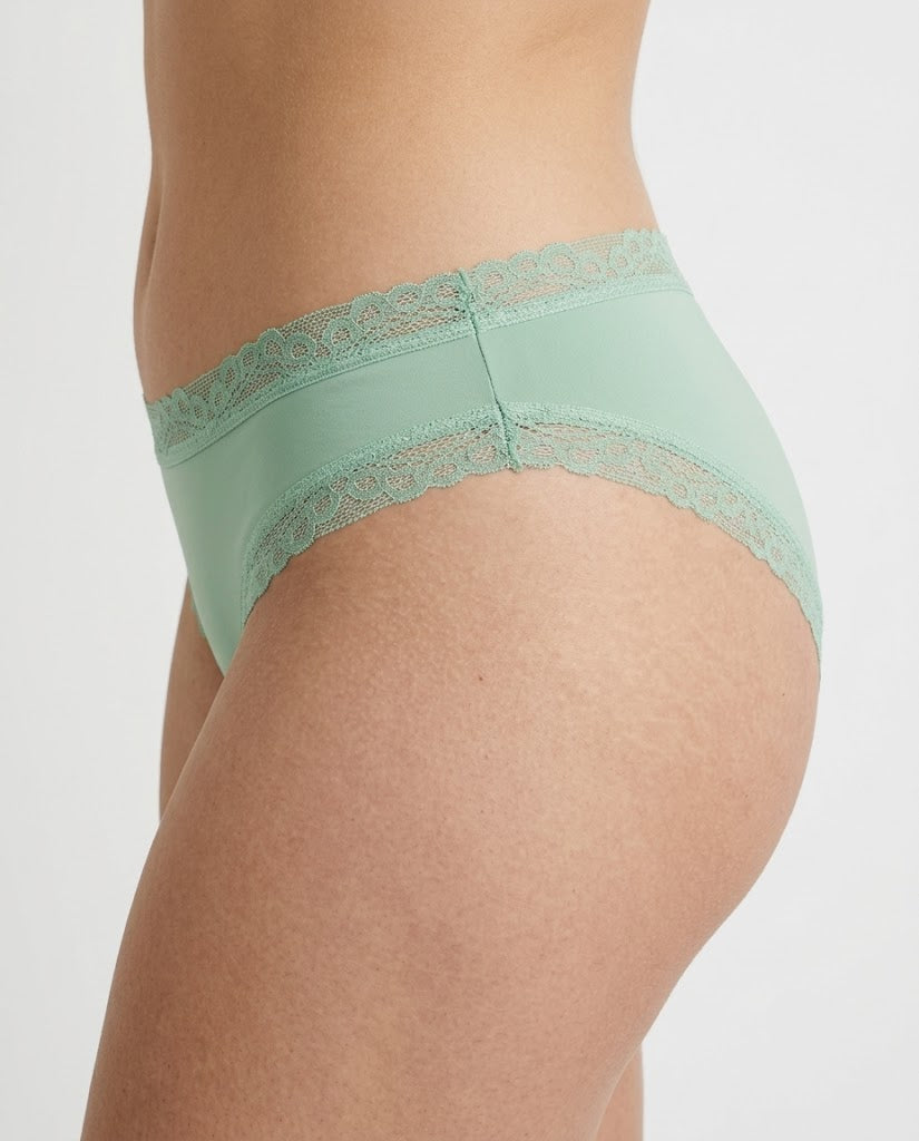 Calcinha Janaína Lingerie Lisa Verde Théos