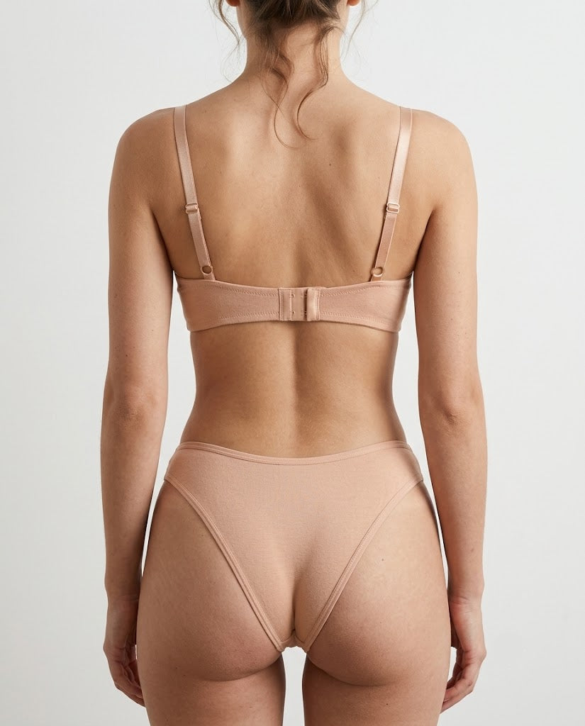 Conjunto Lingerie Delicotton Canela
